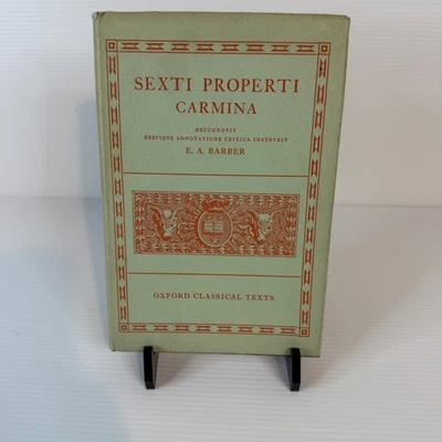 Sexti Properti Carmina E. A. Barber 1967 Vintage Oxford Classic Texts HB Latin - Image 1 of 4
