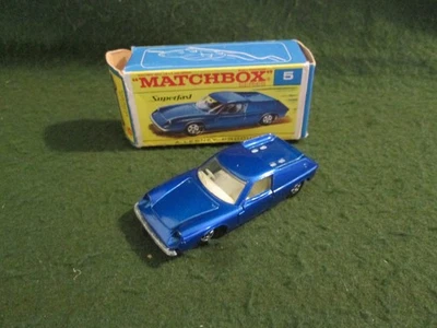 Boxed Lotus Europa Diecast Model Car - Vintage Matchbox Superfast Series No. 5 - Image 1 of 4