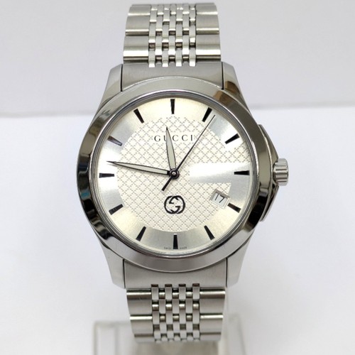 Orologio Uomo Gucci G Timeless 126.4 Acciaio Inox Argento 40mm Usa Dalppone