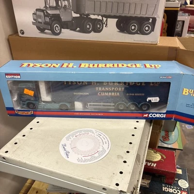 Corgi 1/50 Scale CC13603 - DAF CF Curtainside (Tyson H. Burridge Ltd) Blue - Image 1 of 3