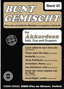Akkordeon Noten : Bunt gemischt 25 leichte Mittelst. - ms -  m 2. Stimme ad. lib - Bild 1 von 4