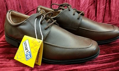 全新 儿童 Smart Fit 正装 Moc 棕色正装鞋 系带 永恒 经典 — 第 1/4 张图片