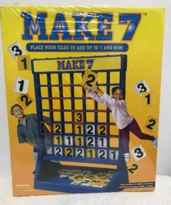 Pressman Make 7 Board Game For 2 Players 7 and Up Think Ahead Number Game NEW - Image 1 of 2