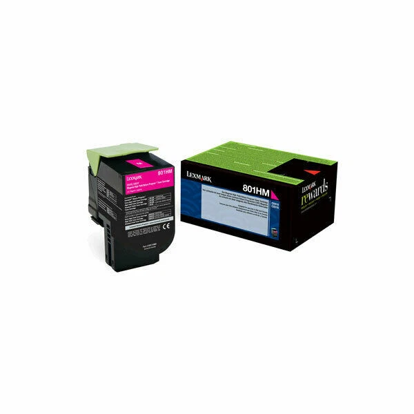 Lexmark 80C1HM0 High Yield Return Program Toner Cartridge Magenta - Image 1 of 1