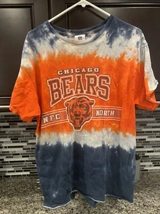 Chicago Bears Tie Dye T Shirt Sz Large NFL Team Apparel Orange Blue Football - Picture 1 of 6