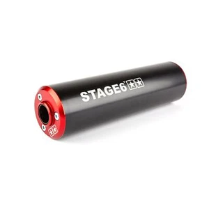Silenziatore Stage6 50/80cc Rosso montaggio destro - Picture 1 of 4