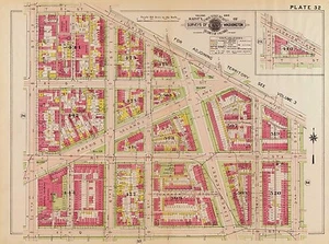 1917 WASHINGTON DC NW MANUAL TRAINING SCHOOL Q TO T ST & 3RD TO 7TH ST ATLAS MAP - Bild 1 von 4