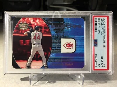 2002 Fleer Focus JE Blue Chips Adam Dunn #4 - PSA 10 - POP 1 - Cincinnati Reds - Image 1 of 3