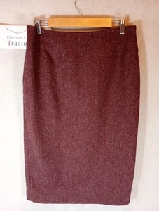 House of Bruar Skirt Brown/Red Tones Tweed 100% Wool Size UK 12 Womens - Picture 1 of 15