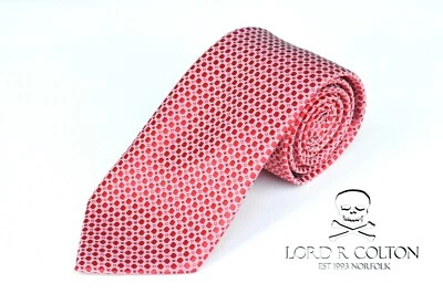 Corbata de estudio Lord R Colton - Corbata tejida geométrica rubí - $95 venta al por menor nueva Foto 1 de 4