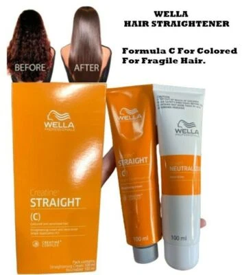 WELLA CREATINE Straight  Hair Cream Permanent Straightening COLOURD SENSITIZED - image 1 of 2