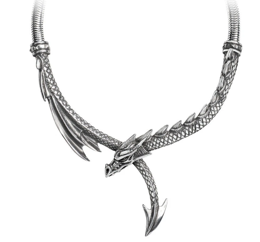 Алхимия готический дракон приманка драматический фантазии ожерелье змея цепочка магнит P829 - Изображение 1 из 4