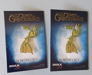 The Crimes Of Grindelwald. Set Of 2 Pins.  Bowtruckle. iMac AMC - Picture 1 of 5