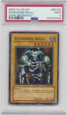 SUMMONED SKULL YUGIOH  HOLOFOIL DB1-EN142 PSA GRADED MINT 9 2002 - Image 1 of 2