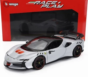 MODELLINO AUTO STATICO BURAGO FERRARI SF90XX STRADALE 2024 BIANCO SCALA 1/18 - Foto 1 di 12