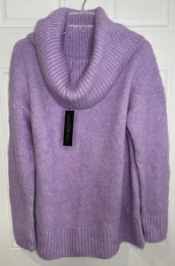 Banana Republic Medium Alpaca Blend Cowl Neck Sweater Purple Lilac Lavender NWT - Picture 1 of 7