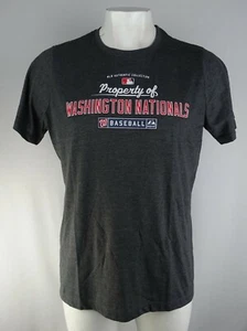 Washington Nationals MLB Majestic Men's Big and Tall Gray T-shirt - Picture 1 of 5
