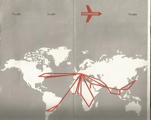 Folleto de Swissair Airlines con 7 mapas de ruta - Imagen 1 de 1