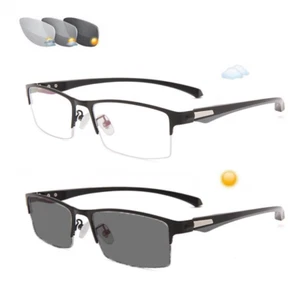 Photochrome Rotguss Gleitsicht Multifokale Lesebrille Anti-Blau Lupe - Bild 1 von 20