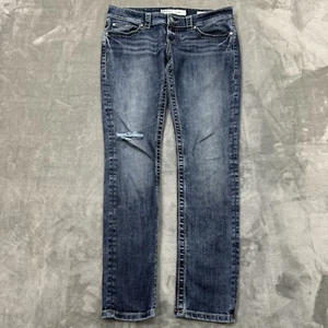 Jeans BKE donna 30 blu stella skinny lavaggio medio denim tasche logo western - Foto 1 di 10