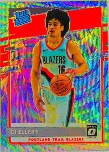CJ Elleby RC 2020-21 Optic Silver Wave Prizm Refractor Rated Rookie Card #195