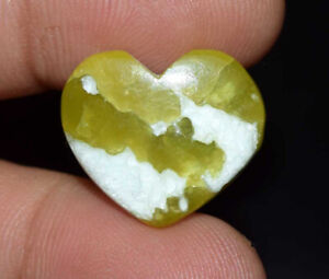 11.15 Cts. 100% Natural Lizardite Heart Cabochon Loose Gemstone For Pendant