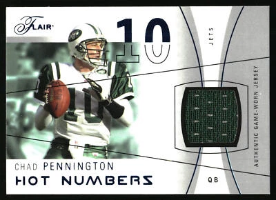 Chad Pennington 2004 Flair Hot Numbers Game Used Blue HN-CP /200 - Image 1 of 2