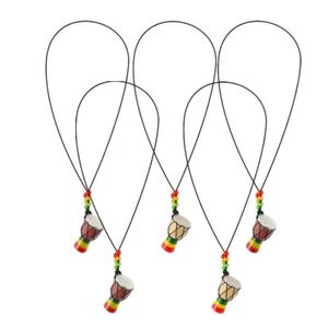 5Pcs african drum pendant neck jewelry gift Instrument Pendant Necklace African - Picture 1 of 12