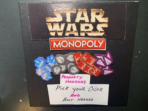 Marcadores de propiedad Monopoly Star Wars 2015 TÚ ELIGES Hasbro JUEGO PIEZAS DE REPUESTO - Imagen 1 de 8