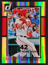 Bryce Harper 2014 Donruss Career Stat Lines Foil 19/42 #355 NATIONALS