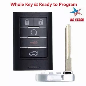 For 2008 2009 2010 2011 2012 2013 2014 2015 Cadillac CTS STS Remote Car Key Fob - Picture 1 of 12