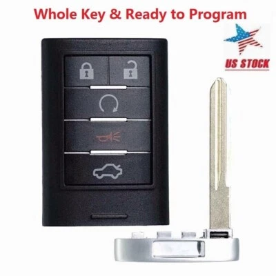 For 2008 2009 2010 2011 2012 2013 2014 2015 Cadillac CTS STS Remote Car Key Fob - Image 1 of 4