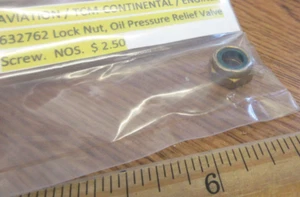 TCM Continental 632762 LOCK NUT, Oil Pressure Relief Valve - Picture 1 of 3