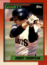 1990 Topps San Francisco Giants Baseball Card #325 Robby Thompson