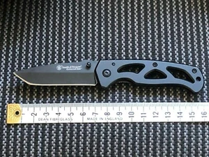 Smith & Wesson Extreme Ops Tanto Blade Folding Skeleton Knife w/Pocket Clip NEW  - Bild 1 von 4