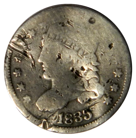 1835 CAPPED BUST HALF DIME ~ AG ABOUT GOOD ~ PRICED RIGHT! INV#1 Cover