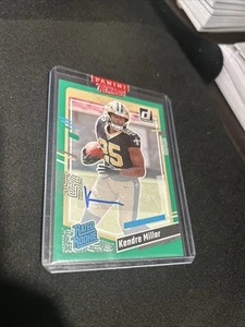 Panini Donruss Kendre Miller 2023 clasificación novato automático verde novato RC #375 Saints - Imagen 1 de 2