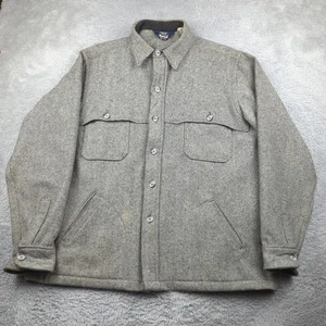 VTG Woolrich Mackinaw Cruiser Jacket Mens XL Gray Wool Forest Hunting Shacket - Picture 1 of 19