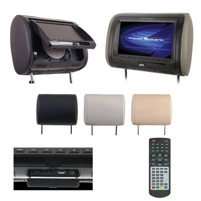 Power Acoustik Hdvd71Cc 7" Headrest Monitor 3-Color Skins Lcd/Dvd Usb/Sd Sold - Image 1 of 4