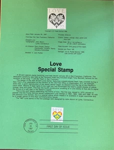 USPS Pagina Souvenir 2346 Love San Francisco California  - Foto 1 di 1