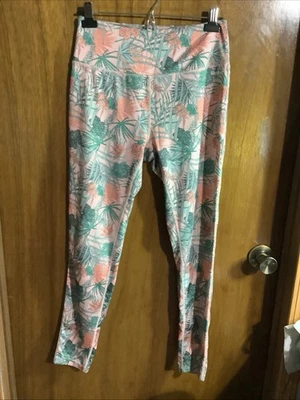 Reebok Tropical Floral Leggings Women's Large All Over Print - Image 1 of 4
