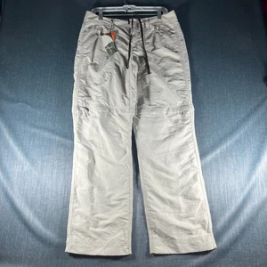 Eddie Bauer Women's Pants Size 8 White Hiking Drawstring Lightweight Nylon MB - Picture 1 of 12