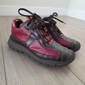 Stivaletti Portland Leather Goods bordeaux neri suola grossa a strappo donna taglia 36 EU - Foto 1 di 11