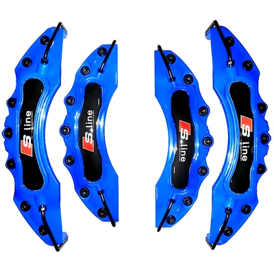 4 PCS Brake Caliper Covers blue for Audi Front Rear A1 A2 A3 A4 A6 A5 Q3 Q2 B9 - Image 1 of 4