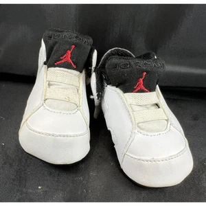 AIR JORDAN 6 VI RETRO (CB) INFANT SNEAKERS White/VARSITY RED 384668-102 SIZE 1C - Picture 1 of 5