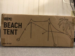 Vibemo Pop Up Beach Tent Sun Shelter UPF50+,Ground Pegs and Poles - Imagen 1 de 2