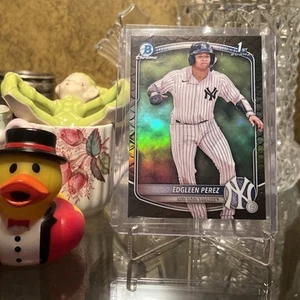 2025 Bowman Chrome Edgleen Perez Reptilian Parallel 1st BCP-80 New York Yankees - Picture 1 of 2