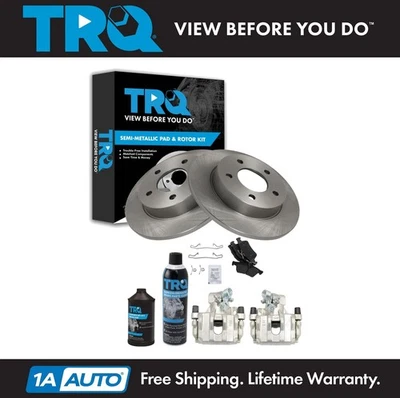 TRQ Rear Brake Pad & Rotor Kit Fits 2009-2013 Mazda 3 - Image 1 of 4