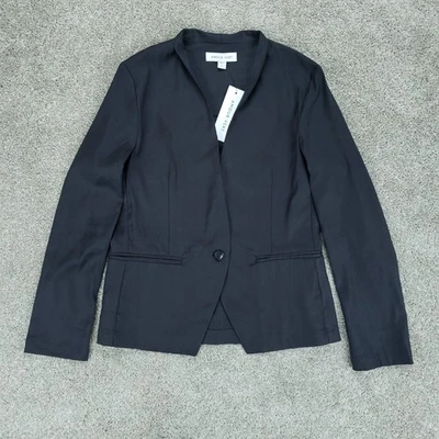 Chaqueta Amour Vert Mujer Pequeña Negra Mezcla de Lino Blazer Meredith Ligero Nueva Foto 1 de 4