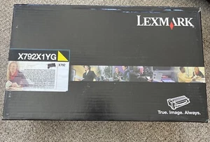 Genuine Lexmark X792 Yellow High Yield Toner Cartridge X792X1YG NEW SEALED - Picture 1 of 3